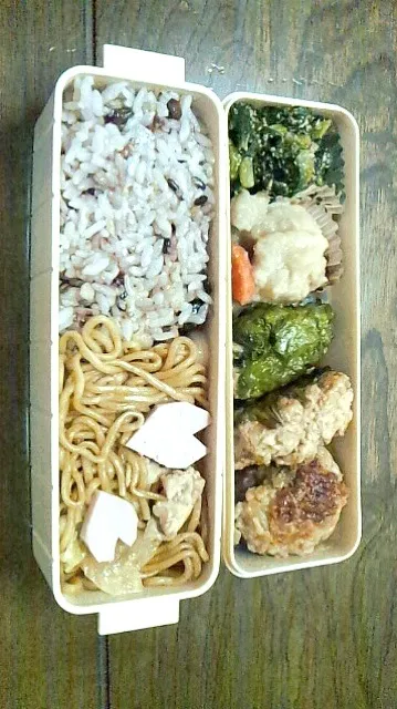 つくね、焼きそば弁当|なつさん