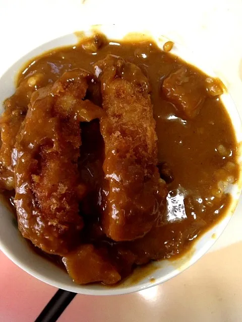 チキンカツカレー丼|ばーさんさん