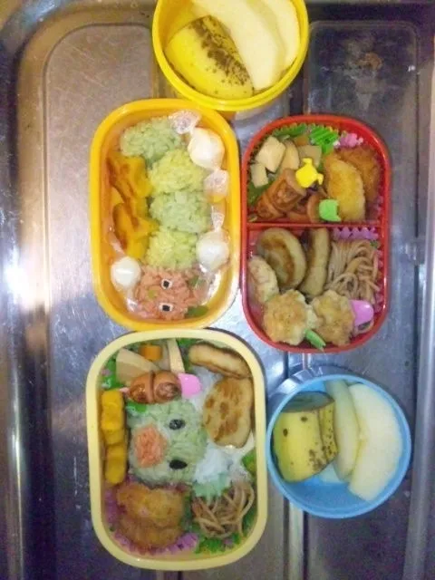 子供のお弁当。 はらぺこあおむし、ペネロペ|中塚 恵美子さん