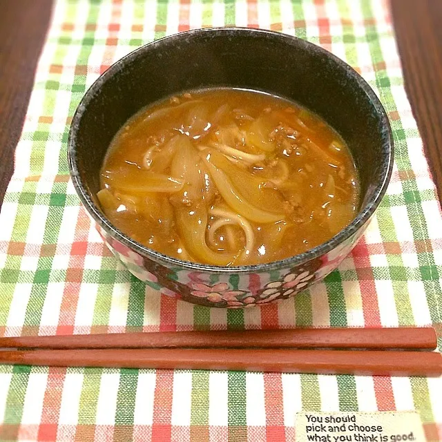 カレー南蛮そば|あけみさん