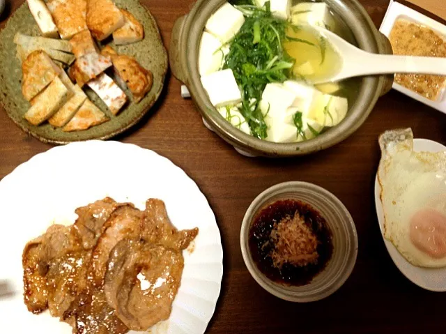 生姜焼きと湯豆腐|竹 智香子さん