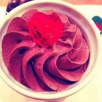 chocolate mousses with jelly heart|apakinzさん