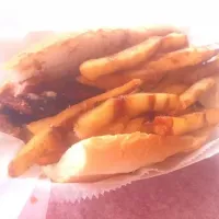 Snapdishの料理写真:Polish sausage, coke slaw, fries, bbq|Mario M. Gonzalezさん