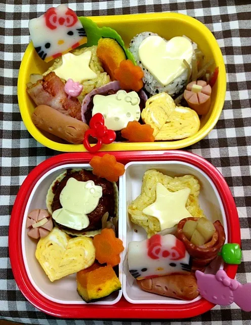 Snapdishの料理写真:キティちゃんお弁当(・ω・)ノ|ひよさん