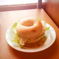 Snapdishの料理写真:ベーグルサンド♡*.|りかっくまさん