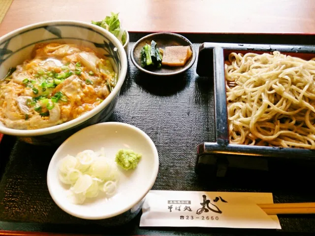 ネギと鴨の玉子とじ丼ともりそばのランチ|ブラスワさん