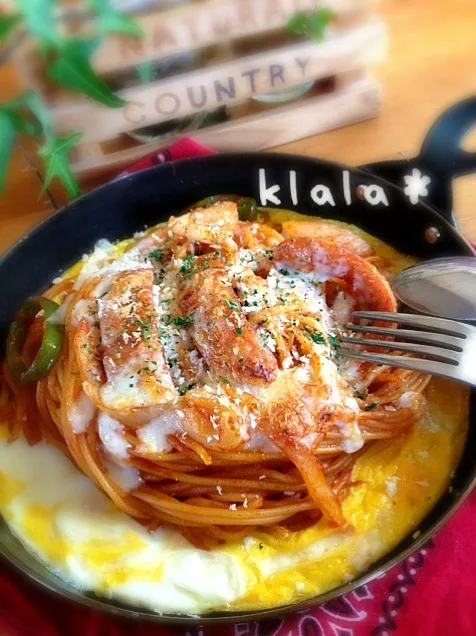 今日のランチは名古屋飯‼イターリアーン☆をグリルパンで❤|くららさん