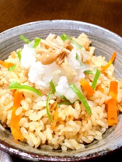 🌸春を味わう！ナメタケご飯（≧∇≦）簡単です🍄|おひるごはんさん