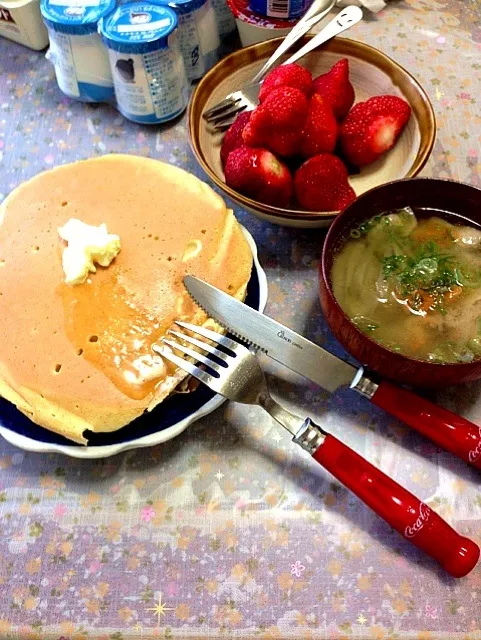 ホットケーキと豚汁|杏さん