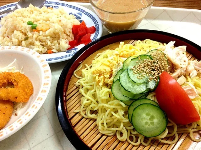 Snapdishの料理写真:社食。ざるラーメン。|osayanさん