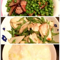 Snapdishの料理写真:1Pea and glutinous Rice Intestine
2Chinese yam and kidney bean. 3 porridge|lulujojoさん