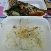 nasi putih + ikan kembung bakar + sayur|norazzaさん