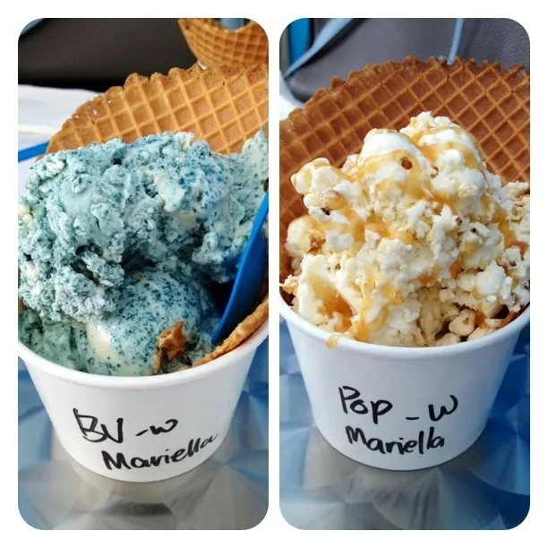 Blue Velvet Ice Cream x Popcorn Ice Cream|Mariellaさん