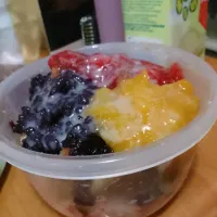 blueberry strawberry mango Jim with biscuits|DONDONさん