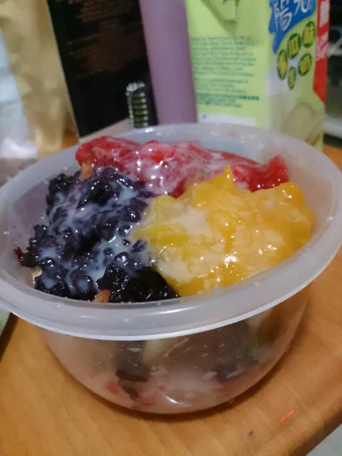 blueberry strawberry mango Jim with biscuits|DONDONさん