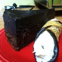 Snapdishの料理写真:Dark Chocolate ganache torte and cannoli!|Jason Rothさん