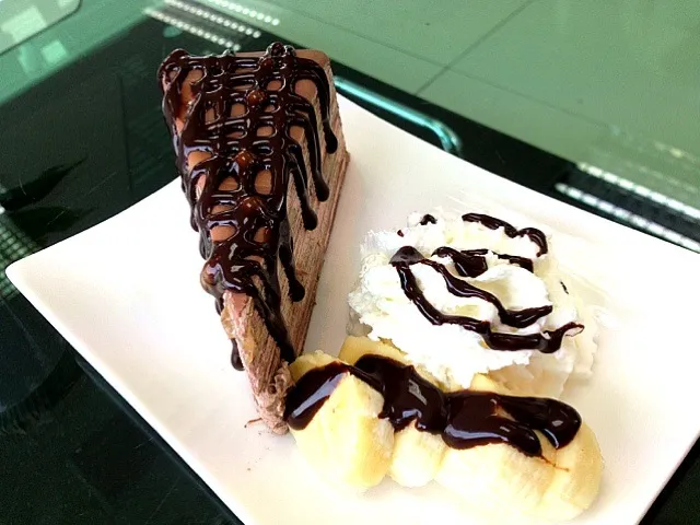 Choco banana crepe cake|Watashiさん