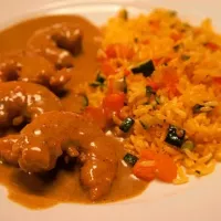 Fried rice & Shrimp w/curry sauce|Jasmineさん