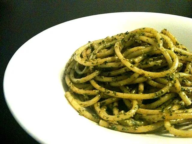 Bucatini al pesto genovese|小鍋 (pentolina)さん