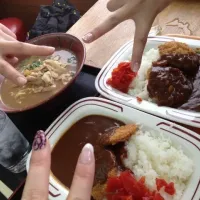 Snapdishの料理写真:ボードでの昼食|chikinさん