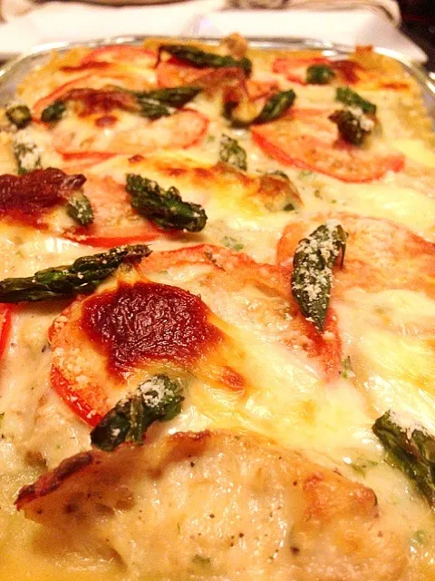 Chicken and spring vegetable lasagn|Dustin Praterさん