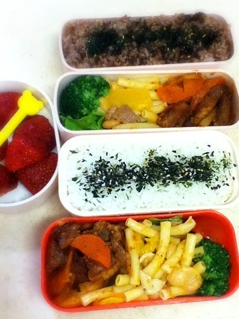 今日のJK&OL弁当はイベリコ豚♪ Today's lunch box.Iberian pig,yammy!|hoppycowさん