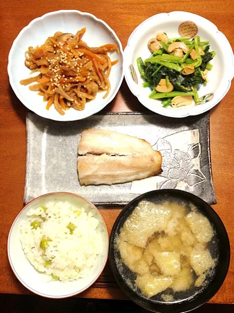 おばんざい・豆ご飯と鰆の塩麹焼き|リンコさん