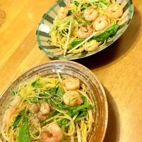 エビと水菜のパスタ|yukikoさん