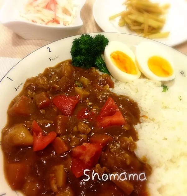 Snapdishの料理写真:今夜はトマトカレー🍅|yukiさん