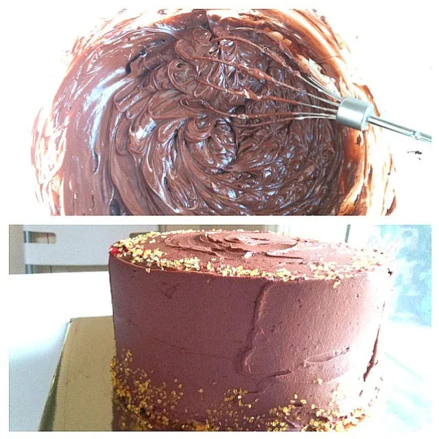 Snapdishの料理写真:Birthday Cake: Yellow Cake with Chocolate Frosting|Mayさん