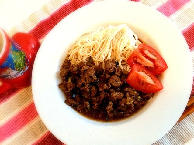 ジャージャー麺風☆肉味噌そうめん|Rさん