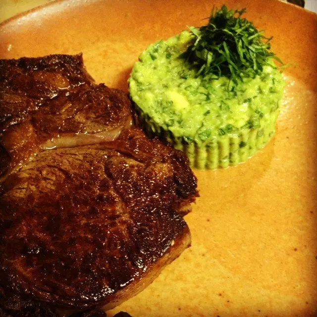 Ribeye & guacamole (new recipe with ginger & green onion)|andrew franciscoさん