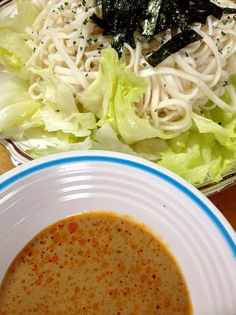 休日のお昼 宮城のピリ辛ゴマだれつけ麺＋レタス|Sumichanさん