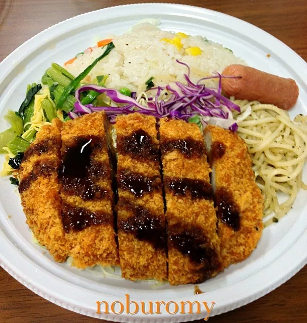 チャーハン&トンカツ丼|NOBUROMYさん