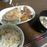 Snapdishの料理写真:生姜焼きともぶりごはん（給食version）|YUIさん