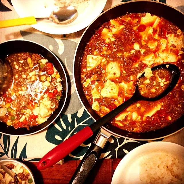 麻婆豆腐、夢卜苖紫菜湯(大根と海苔の中華スープ)|Yuka Nakataさん