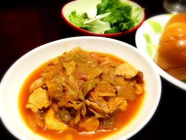 チキンとキャベツのトマトスープ|よしさん