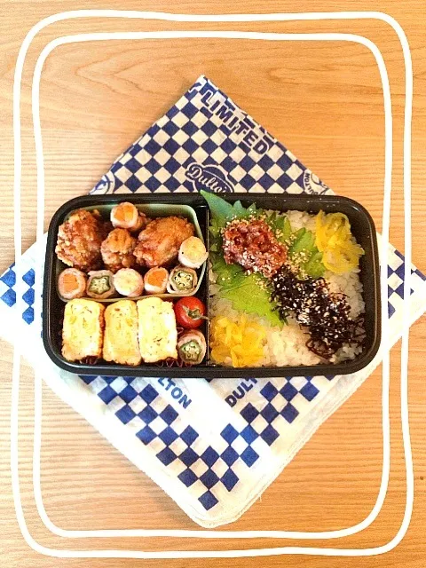 唐揚げ＆３色巻き弁当♪|hiromiさん