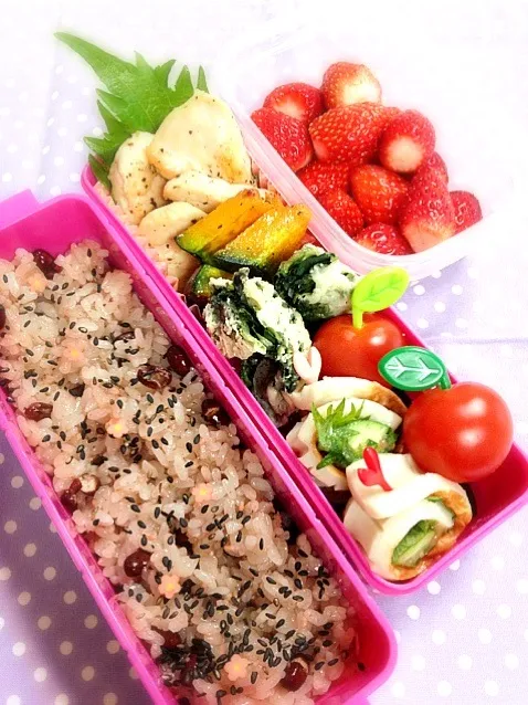 いつものお弁当🍒けいちゃんのさくさくち〜ず⭐|麻希さん