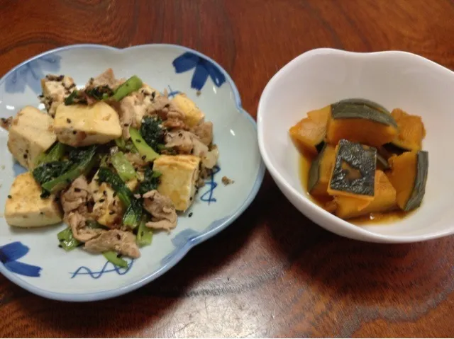 豆腐と小松菜の黒ごま炒め|芝辻健二さん