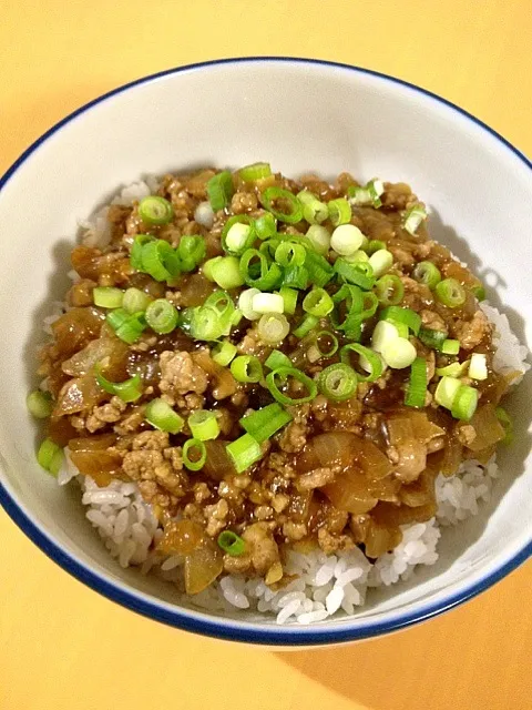 ひき肉のあんかけ丼|のんこさん