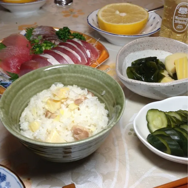 たけのこご飯☆たけのことワカメの煮物☆白だしで簡単に♪|カオルン♪さん