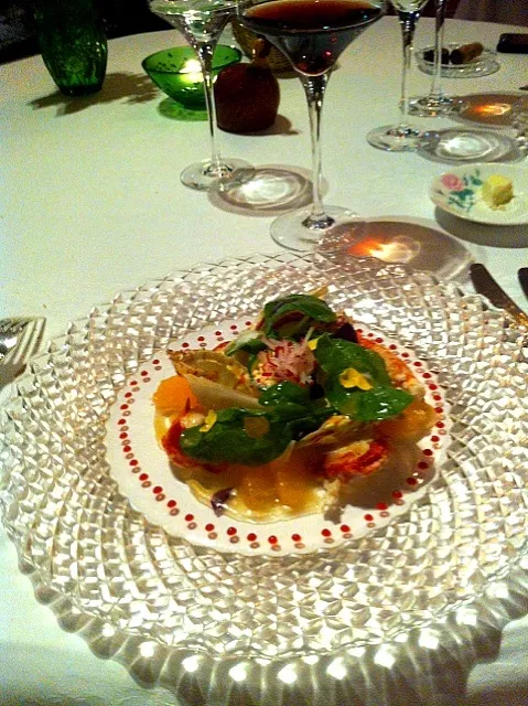 Snapdishの料理写真:Lobster salad with citrus and raspberry sauce|Tracey Northcottさん