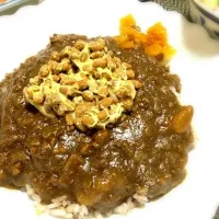 ひき肉キーマカレーwith納豆|タイチさん