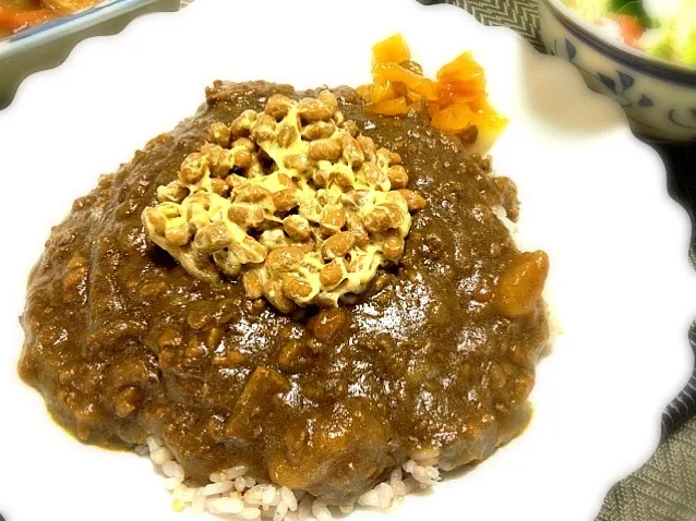 ひき肉キーマカレーwith納豆|タイチさん