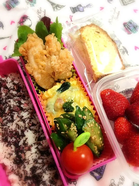 いつものお弁当🍒くららさんのサクサクチキン！|麻希さん