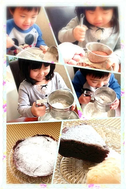 the process of Kids cooking Tofu Brownie🍫豆腐ブラウニー|🌈Ami🍻さん