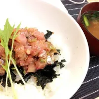 鯵のなめろう丼|久留茂さん