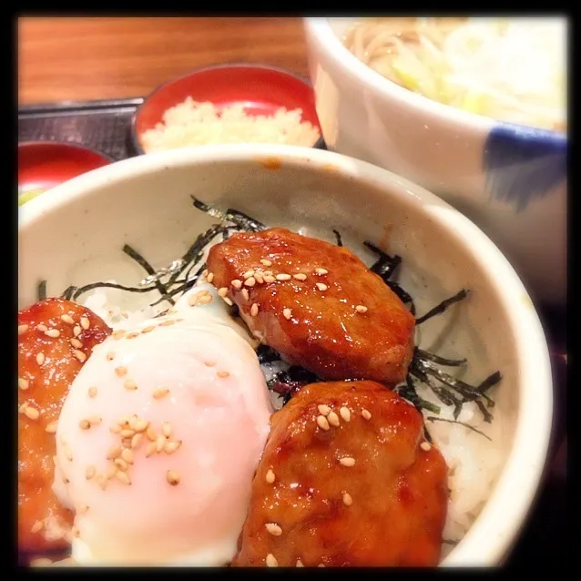 鶏つくね丼セット！|ちぇさん