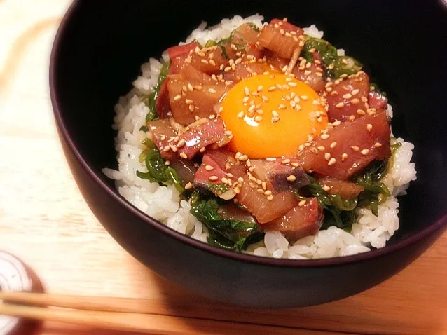 新物めかぶと鰤のユッケ丼|ユキさん